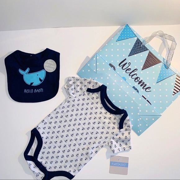3 PIECE SET BABY BOY 3-6 MONTHS ALWAYS LOVED - Picture 1 of 5